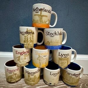 Starbucks YAH City/Country Series Espresso Mugs set/10